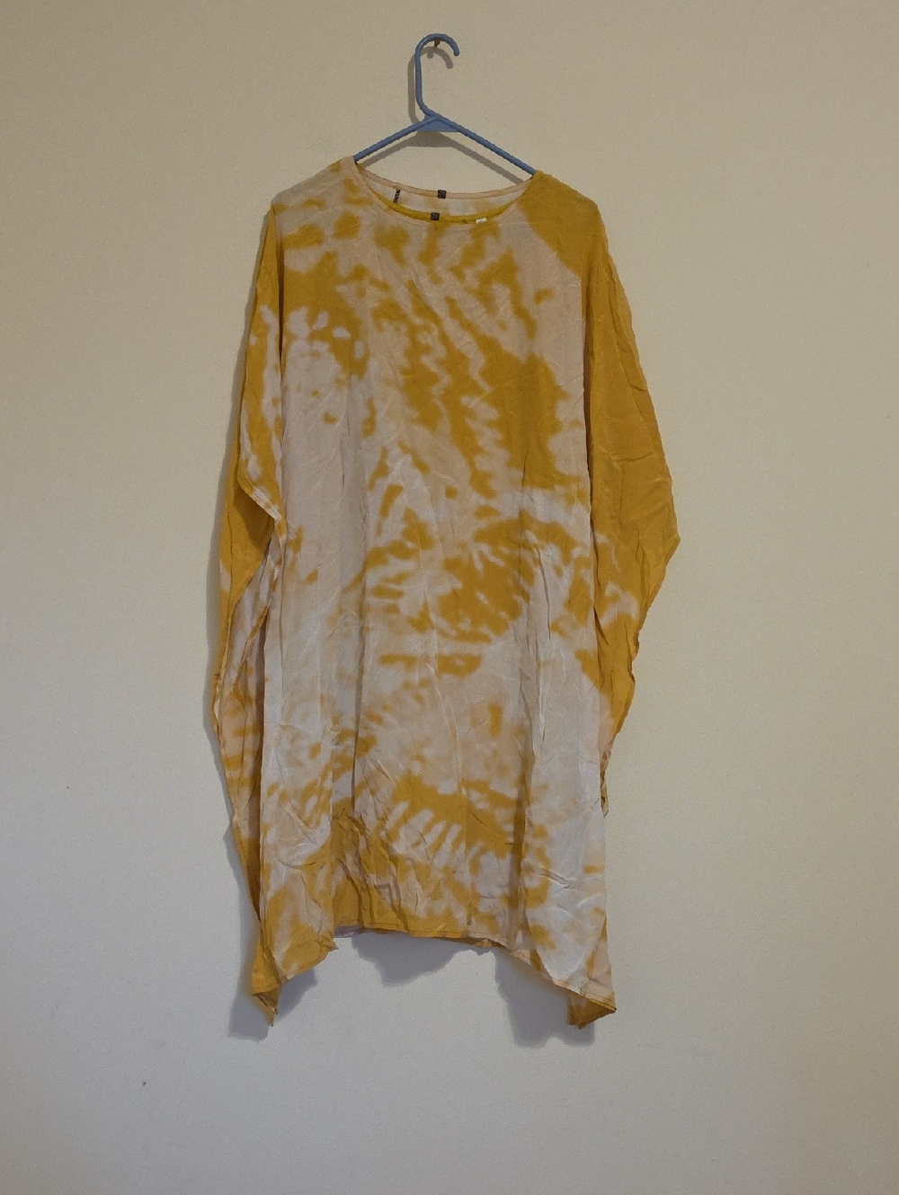 Billy Reid Yellow and White Tie-Dye Mini Dress Size SMALL NWOT